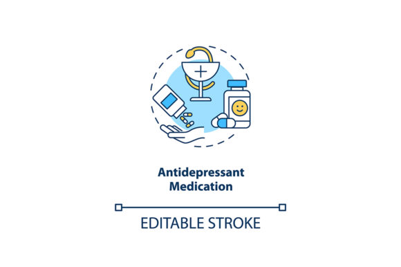 Antidepressant Medication Concept Icon