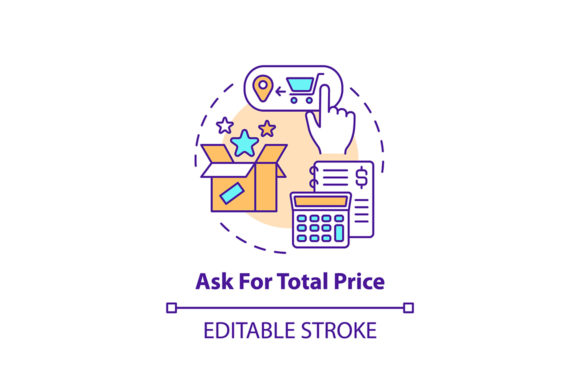 Asking for Total Price Concept Icon