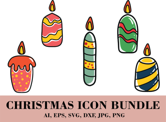 Christmas Candle in Winter Night Bundle