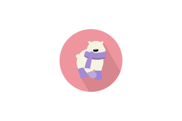Christmas Icon Polar Bears Purple Socks