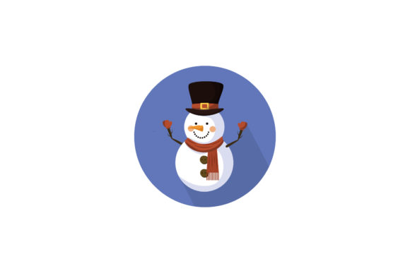 Christmas Icon Snowman Scarf Gloves