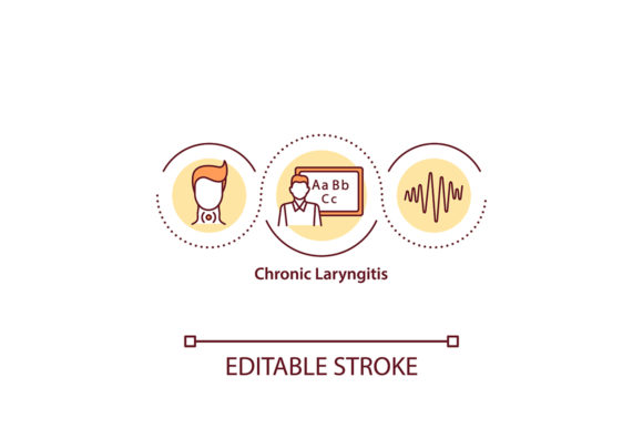 Chronic Laryngitis Concept Icon