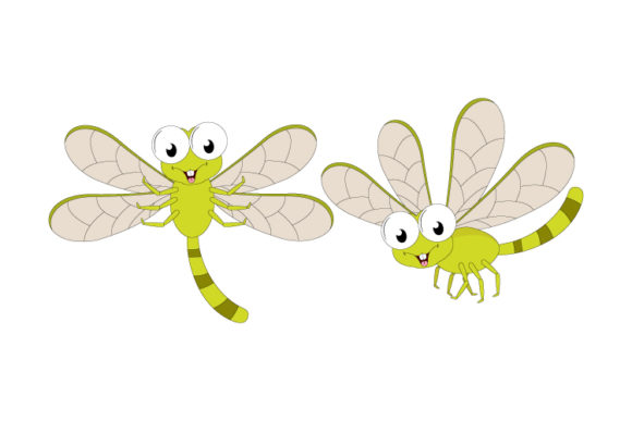 Cute Dragonfly Embroidery Design