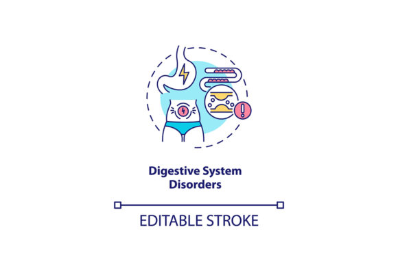 Digestive System Disorders Concept Icon
