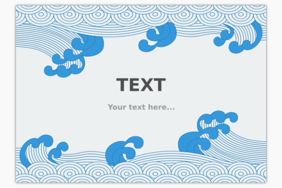 Japanese Water Waves for Text Background