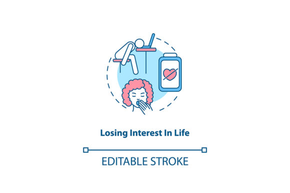 Losing Interest in Life Concept Icon