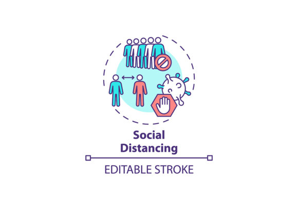 Social Distancing Concept Icon
