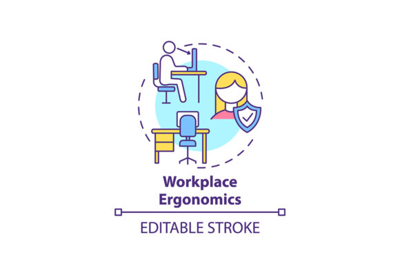 Workplace Ergonomics Concept Icon