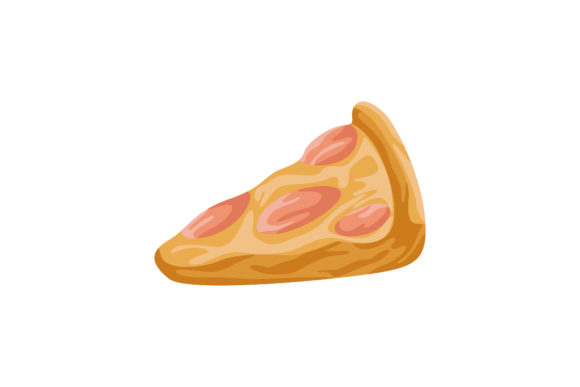 Yummy Pizza Sausage Illustration